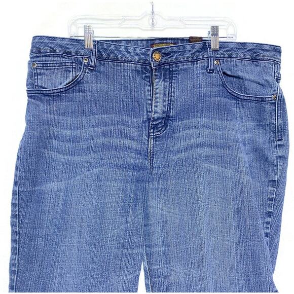 ZD Premium Blue Denim Jeans Women's Size 22 With Embellished Pockets - Picture 2 of 8